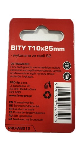 NÁRAZOVÉ HROTY ÚRAZOVÝ BIT SILNÝ SKRUTKOVACÍ BIT TX10 25 MM