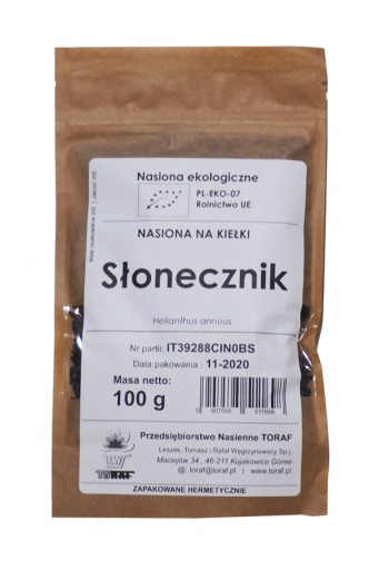 EKO slnečnicové semienka na klíčky 100g TORAF
