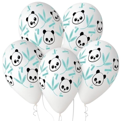 5x PREMIUM taliansky balónik PANDA bambusový medvedík 33 cm
