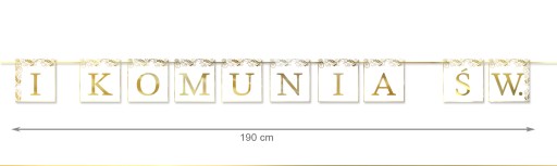 prijímacia girlanda Prvé sväté prijímanie banner IHS