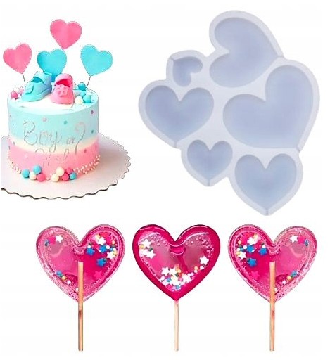 SILIKÓNOVÁ FORMA NA IZOMALT LOLLIES FORMA SRDCE LOLLIES