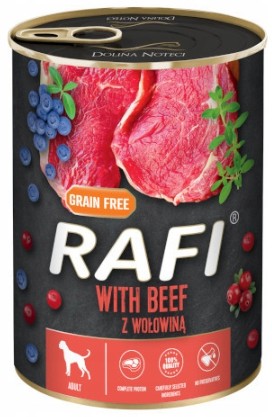RAFI Mokré krmivo pre psov HOVÄDZIE 400g