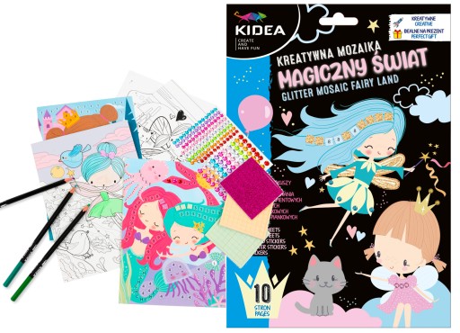 Kidea Kreatívna diamantová mozaika Magic World diamantová výšivka