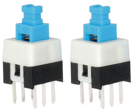 Samosvorné tlačidlo 6pinové 7x7 mm v= 12 mm 2 ks
