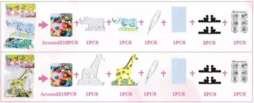 Zažehľovacie korálky Šablóny Mosaic Animals