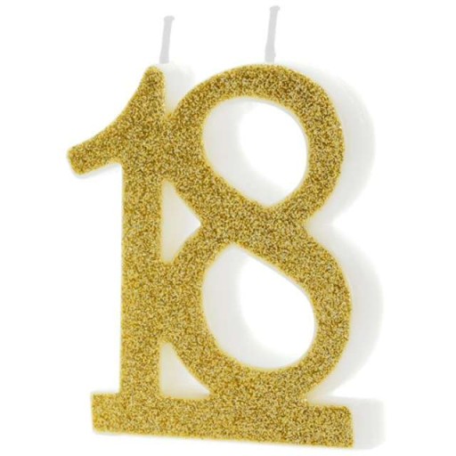 Narodeninová sviečka ČÍSLO 18 na tortu OSEMNÁSŤ
