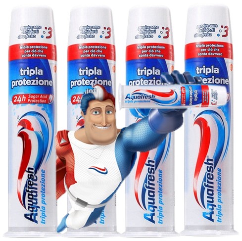 ZUBNÁ PASTA S FLUORIDOM BIELIACA PROTI KAZU TARSONA Aquafresh