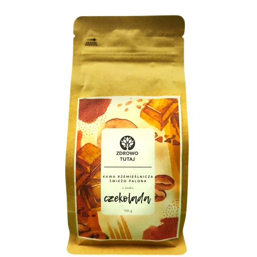 Ochutená zrnková káva, čokoláda, čerstvo pražená Arabica, 150 g
