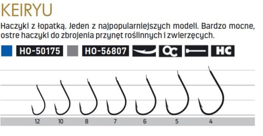 r.8 Háčiky s náväzcom KEIRYU RL-175 Bream Roach