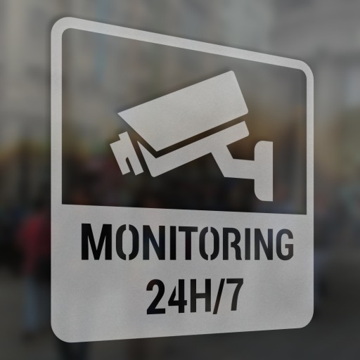 Nálepka - Monitoring 24/7 15x15 matná fólia
