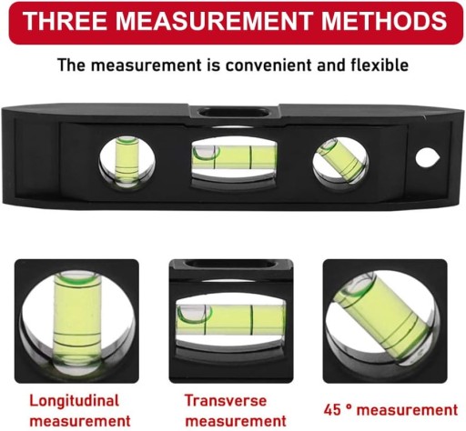 MAGNETICKÁ LEVEL 15CM 23CM ČIERNA sada 2 ks