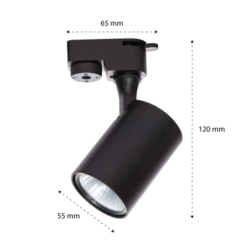 LED REFLEKTOROVÁ LAMPA GU10 pre 1-fázovú prípojnicu
