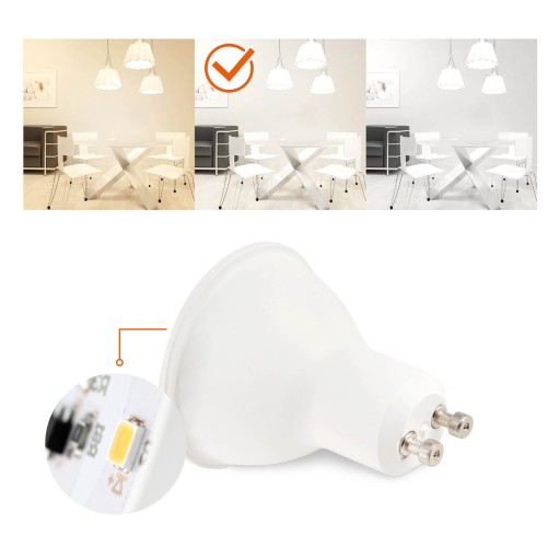 LED žiarovka GU10 7W, neutrálna biela, 600lm