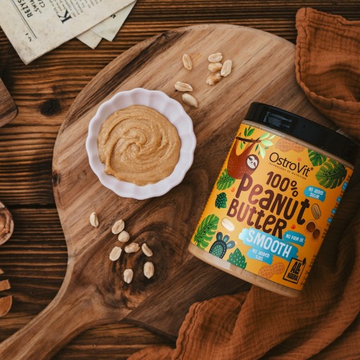 OstroVit Arašidové maslo ARAŠIDOVÉ MASLO Jemný arašidový krém BEZ CUKRU 1 KG