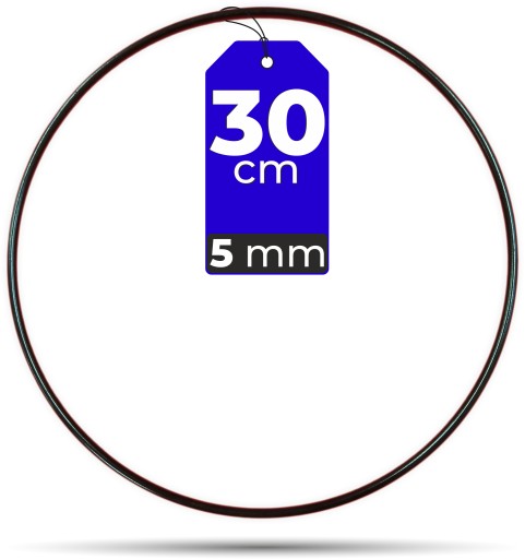 Circle Macrame Ráfik ČIERNA 30 cm 5 mm HRUBÝ DRÔT