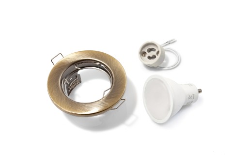 SET PEVNEJ HALOGENOVEJ MOSADZY + LED ZIAROVKA 9W + GU10 3000K
