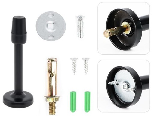 NÁRAZ NÁRAZ ZARÁŽKA ZARÁŽKA DVERÍ ČIERNA OCEL 76mm*38mm