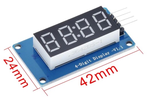 345 4-miestny LED displej TM1637 Arduino