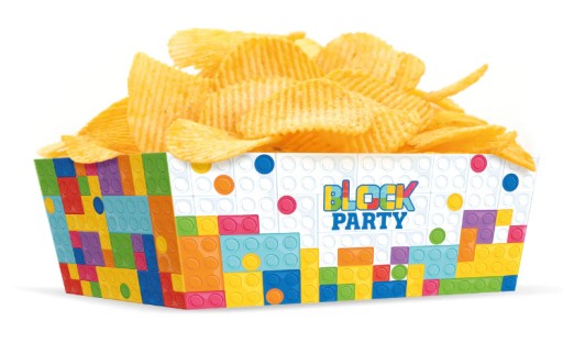 KRABIČKY NA CHIPS BLOCK BLOCKS dekorácia na tortu 3 ks