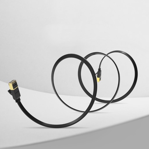 Internetový kábel pre počítačový router, prepojovací kábel Cat 7 RJ45, 0,5 m ZELENÝ