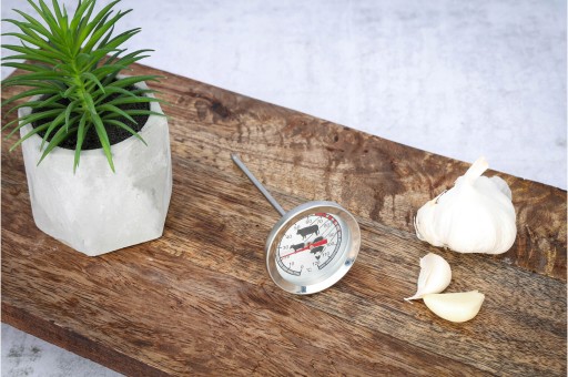 MÄSOVÝ TEPLOMER kuchynský na pečenie, presné meranie 0-120°C, oceľ