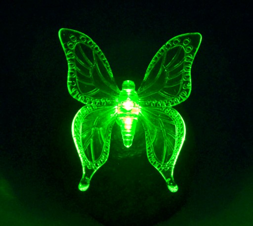 LED solárne svietidlo BUTTERFLY DRAGONFLY na kameni RGB P-605