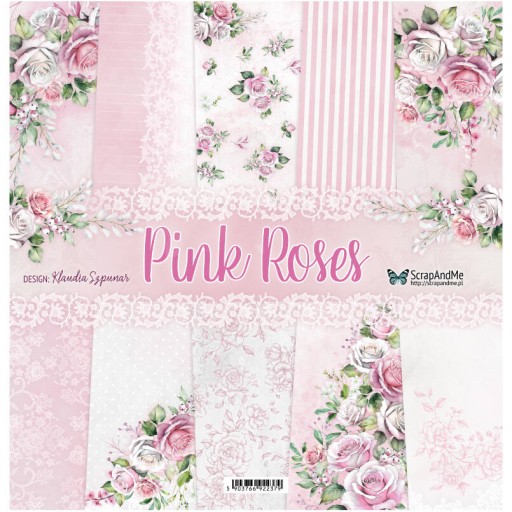 Sada papierov na scrapbooking 30x30 - ScrapAndMe - Ružové ruže
