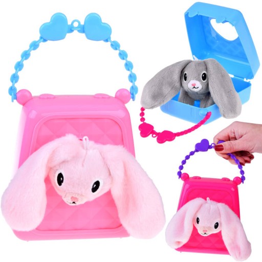 Rozkošná kabelka + zvierací plyšový maskot králika ZA4682