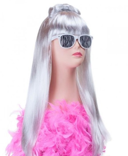 Slepačia karnevalová parochňa Lady Gaga so svetlými vlasmi