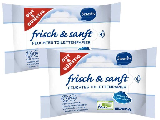 G&G Sensitive vlhčený toaletný papier 2x70 ks