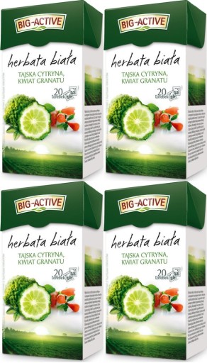 Big-Active biely čaj s thajským citrónom a kvetom granátového jablka (20 vrecúšok x 1