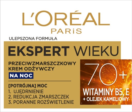 Loreal Age Expert 70+ výživný nočný krém proti vráskam
