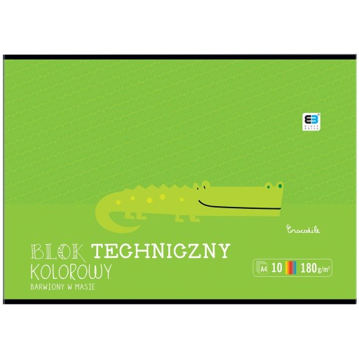 Technický blok A4 10k 180 g farebné listy BEBE