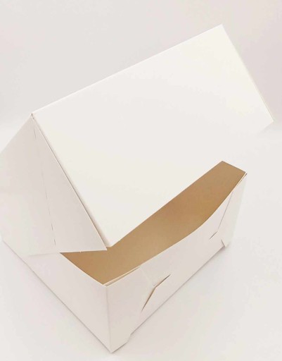 KRABIČKA NA TORTY TORTA 18x18x9 cm BIELA _10 ks-