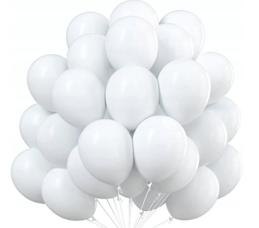 VEĽKÉ BIELE Balóny 30cm KRST NA SVÄTÉ PRIJÍMANIE 50 ks