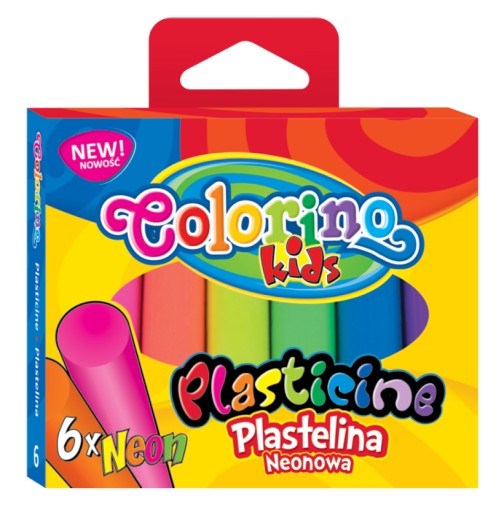 NEÓNOVÁ neónová plastelína, 6 farieb COLORINO