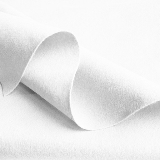 Plsť 1mm, vlna, šírka 180cm, 0,1m - Biela