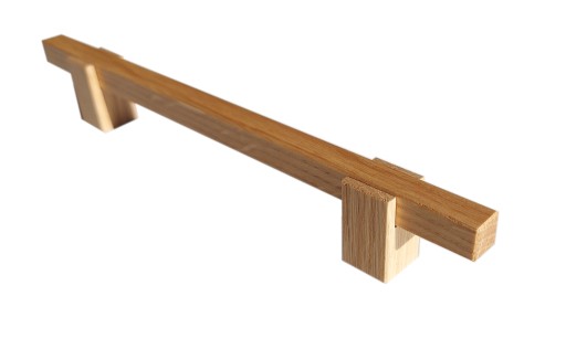 Drevená nábytková rúčka z dubu, dĺžka: 230 mm