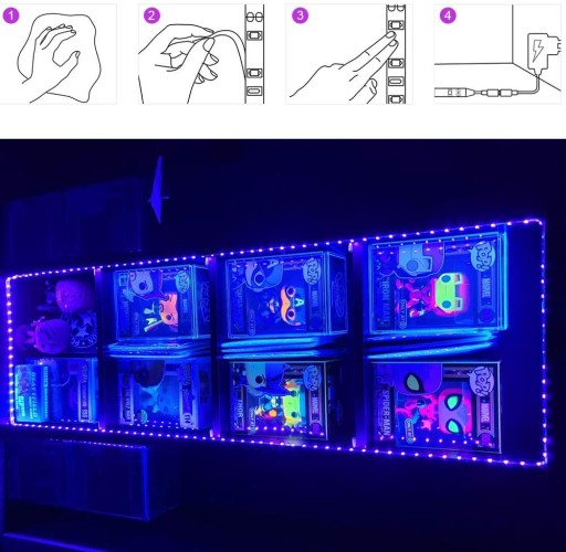 LED pásik IP20 12V 5050 14W UV ultrafialový 1mb