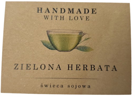 Nálepky na sójovú sviečku GREEN TEA