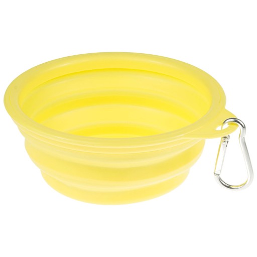 SILIKÓNOVÁ skladacia miska pre psa TOURIST s karabínou, 350 ml