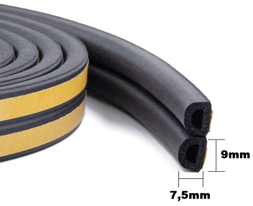 Samolepiace tesnenie na dvere a okná 9x7,5mm D - 10m