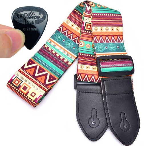 GUITAR STRAP UNIVERZÁLNY gitarový popruh + trsátko