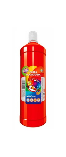 TEMPERA PLAGÁTOVÁ FARBA 1000ML ČERVENÁ 24H