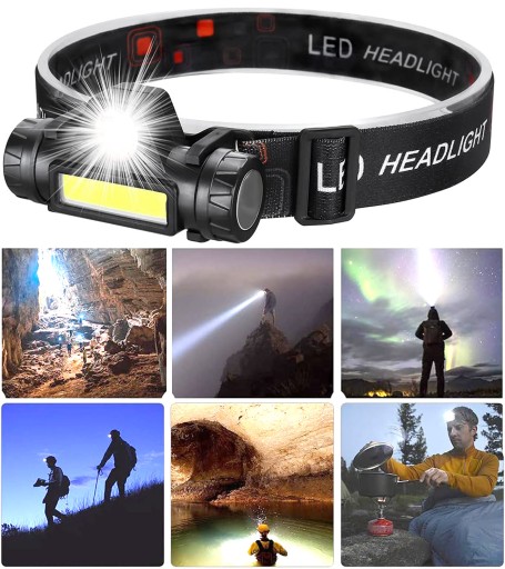 HLAVOVÁ LAMPA HLAVOVÁ LAMPA S MAGNETOVÝM COB MINI HLAVNÝM LAMPOM USB