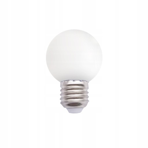 LED ŽIAROVKA LED LAMPA 2W E27 BIELA DEKORATÍVNA GUĽA NA VENČENKU
