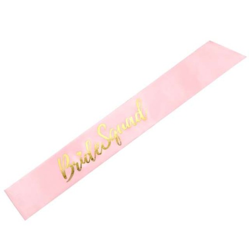 ružová SASH zlatá BRIDE SQUAD hen party 75 cm