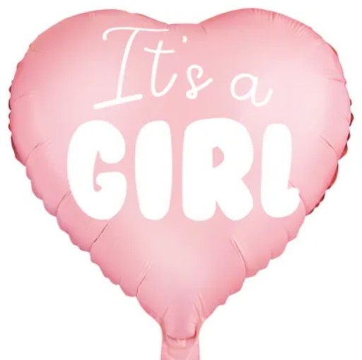 Balloon Heart Hearts Baby Shower Girl Birth