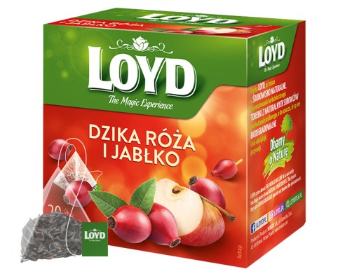 Expres ovocný čaj Divoká ruža Jablko Kvet ibišteka 20T LOYD