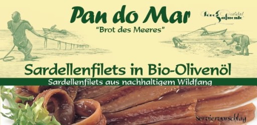 Ančovičky (ančovičky) v bio olivovom oleji 50g Pan do